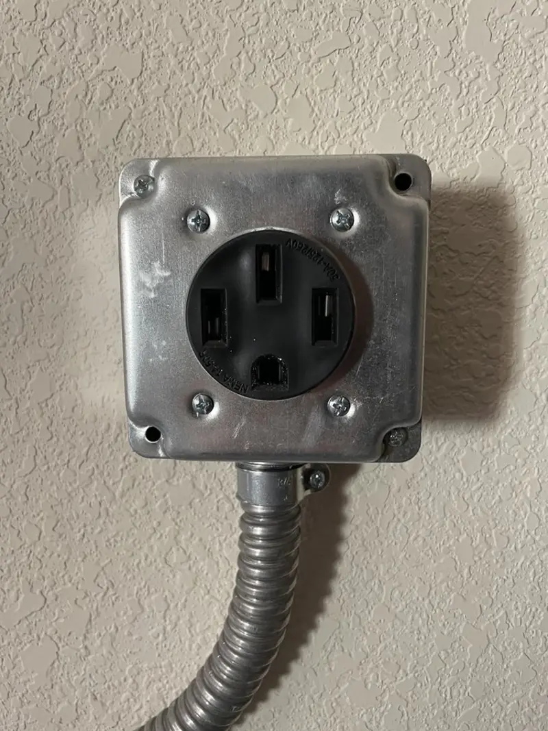 NEMA 14-50 outlet installed for Smart Home Electrical in Mineola